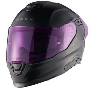 Интегрална мотоциклетна каска NEXX Y.100R Subsonic матова черно-розова
