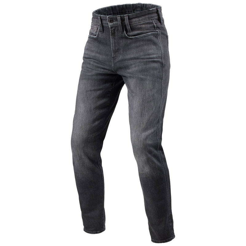 Дънки Revit Kai Skinny Mid Grey Stone с изрязани краища за мотоциклети