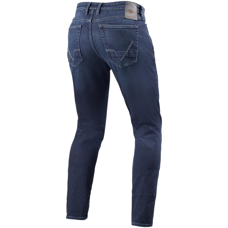 Revit Kai Skinny Mid Blue Stone Дънки с изрязани краища за мотоциклети