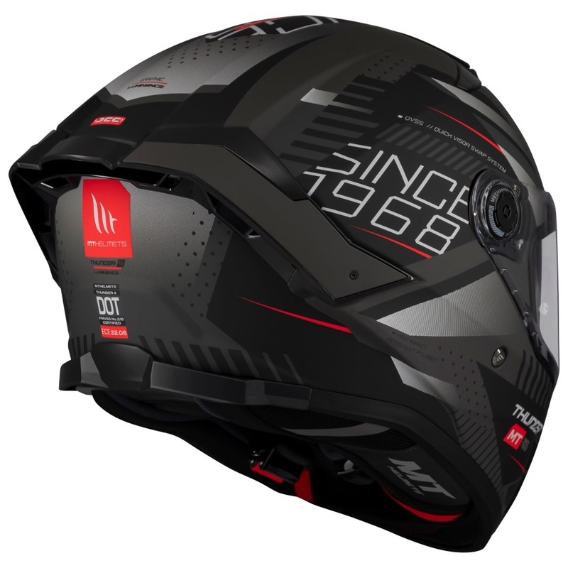 Мотоциклетна каска MT Thunder 4 SV Luminence, матово черна