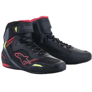 Alpinestars Faster 3 Rideknit Black-Red-Fluo Yellow-Grey Мотоциклетни ботуши