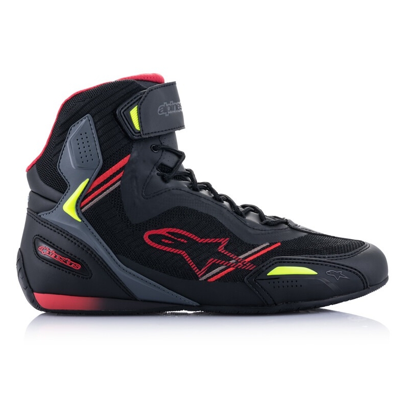 Alpinestars Faster 3 Rideknit Black-Red-Fluo Yellow-Grey Мотоциклетни ботуши