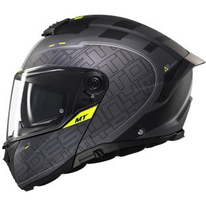 MT Atom 2 SV Destiny обръщаща се мотоциклетна каска матово черно-сива
