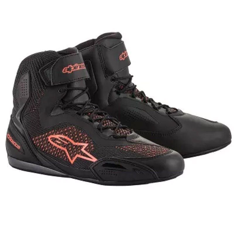 Alpinestars Faster 3 Rideknit Black-Fluo Red Мотоциклетни ботуши