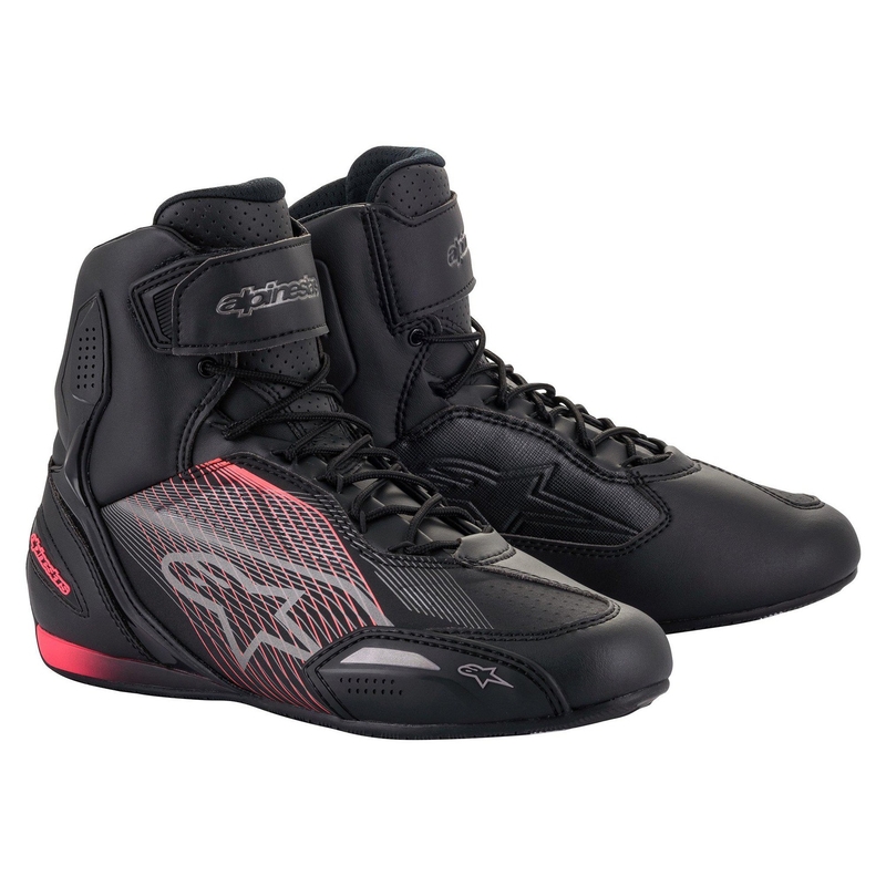 Alpinestars Женски Stella Faster 3 Черно-сребристо-розови мотоциклетни ботуши