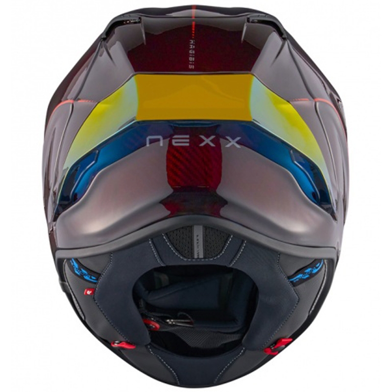 Интегрална каска за мотоциклет Nexx X.R3R Hagibis Carbon червена
