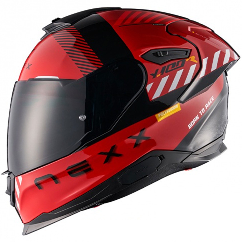 Интегрална мотоциклетна каска NEXX Y.100R Fade червено-черна