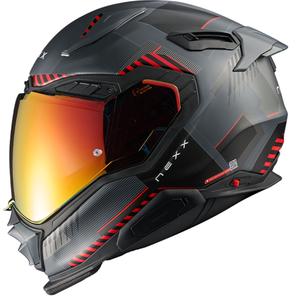 Интегрална каска за мотоциклет Nexx X.WST3 Fluence сиво-червена