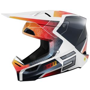 Мотокрос каска Shot Race Phaser pearl blue-white-orange
