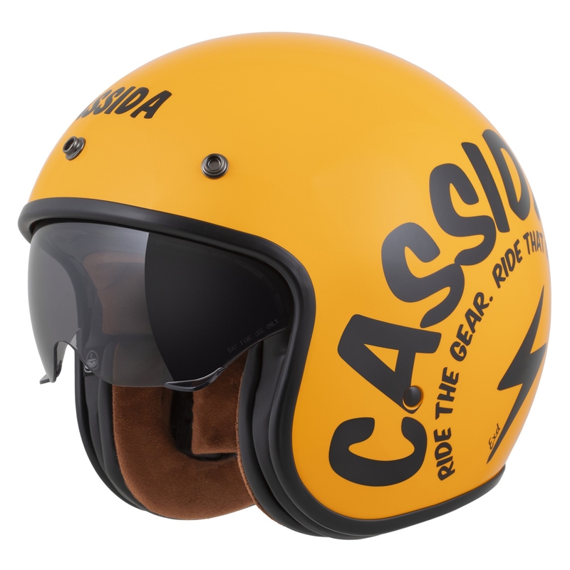Cassida Oxygen 2.0 Gear отворена каска за мотоциклет жълто-черна