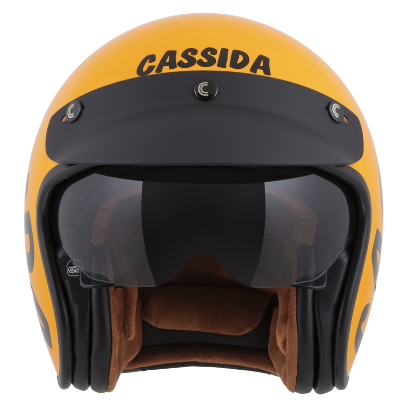 Cassida Oxygen 2.0 Gear отворена каска за мотоциклет жълто-черна