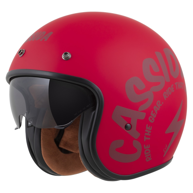 Мотоциклетна каска Cassida Oxygen 2.0 Gear Open Face Matte Red-Dark Red