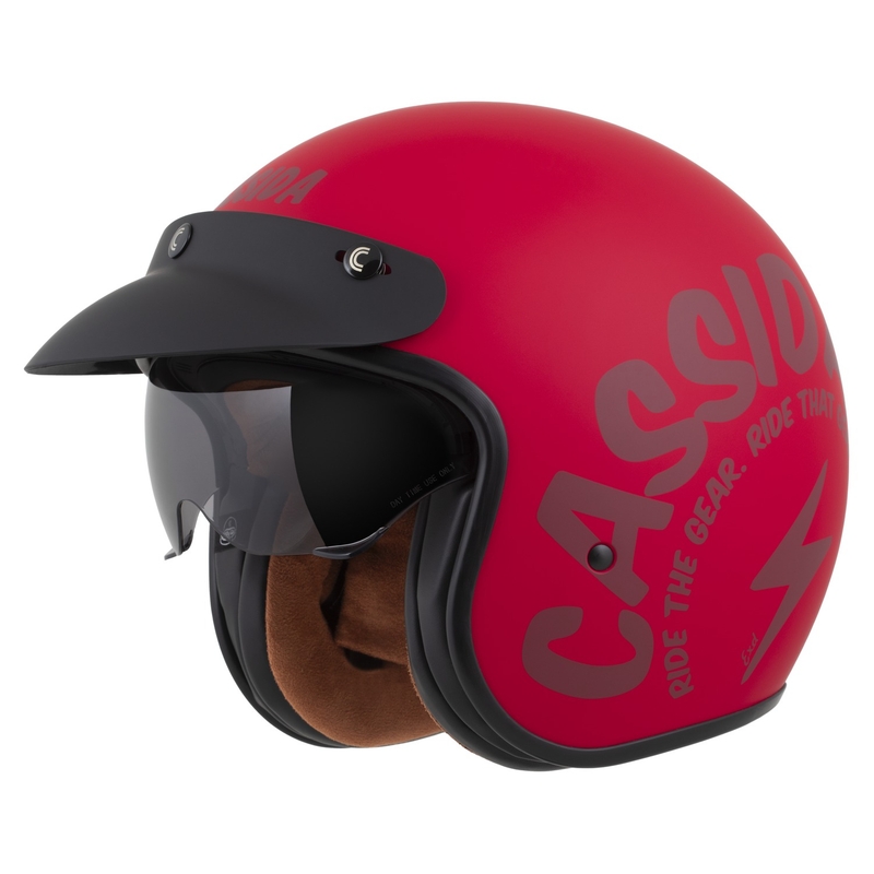 Мотоциклетна каска Cassida Oxygen 2.0 Gear Open Face Matte Red-Dark Red