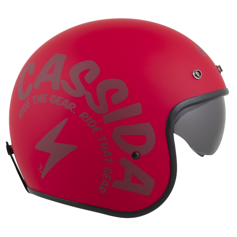 Мотоциклетна каска Cassida Oxygen 2.0 Gear Open Face Matte Red-Dark Red