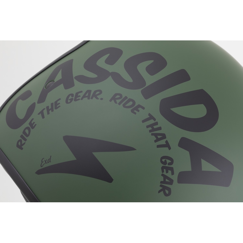 Мотоциклетна каска Cassida Oxygen 2.0 Gear Open Face Matte Green-Black