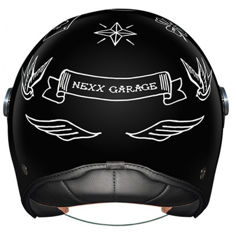 Отворена каска Nexx X.G30 Tattoo черно и бяло разпродажба