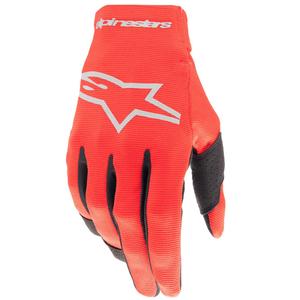 Детски ръкавици за мотокрос Alpinestars Radar червено-сребристи