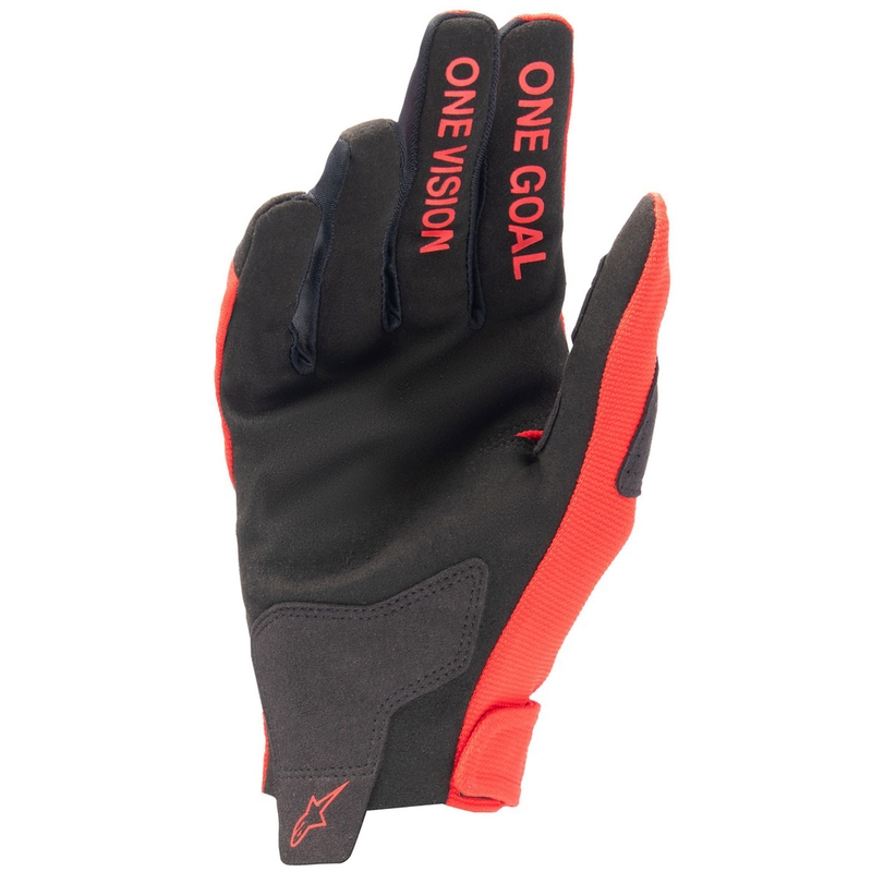 Детски ръкавици за мотокрос Alpinestars Radar червено-сребристи