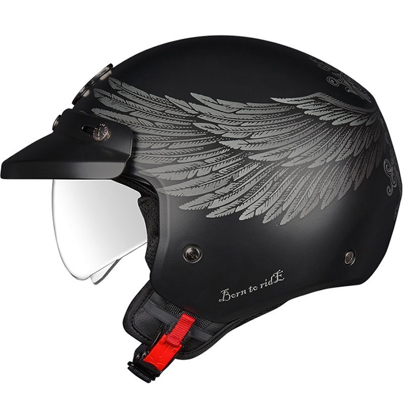 Отворена мотоциклетна каска NEXX Y.10 EAGLE RIDER черно-сива разпродажба