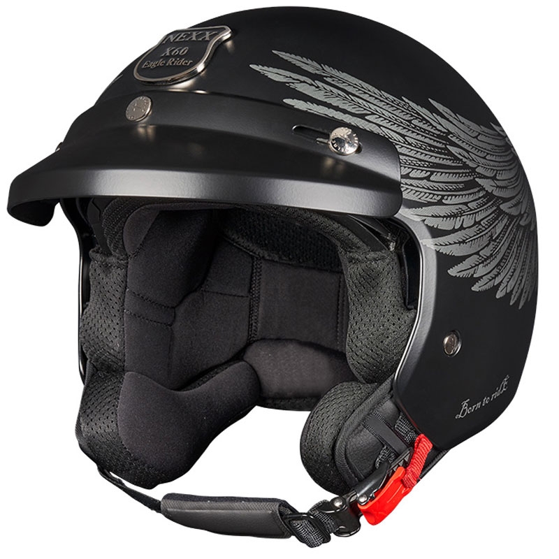 Отворена мотоциклетна каска NEXX Y.10 EAGLE RIDER черно-сива разпродажба