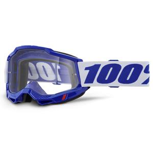 Очила за мотокрос 100% ACCURI 2 сини с прозрачен плексиглас