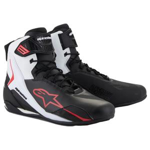 Мото ботуши Alpinestars Faster-4 черно-бяло-червено