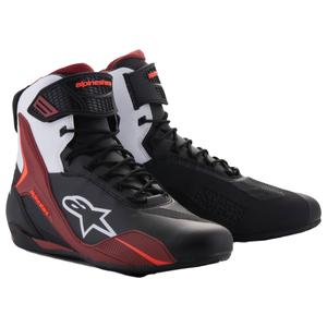 Мото ботуши Alpinestars Faster-4 черно-бяло-тъмно червено