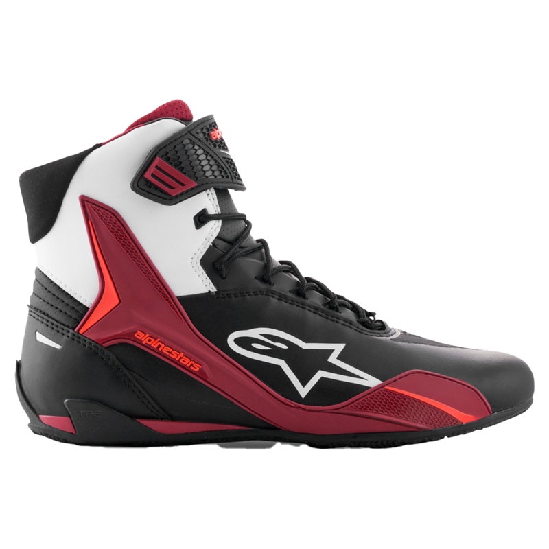 Мото ботуши Alpinestars Faster-4 черно-бяло-тъмно червено