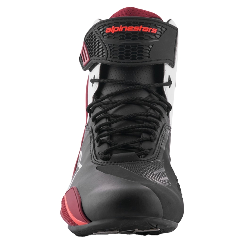 Мото ботуши Alpinestars Faster-4 черно-бяло-тъмно червено