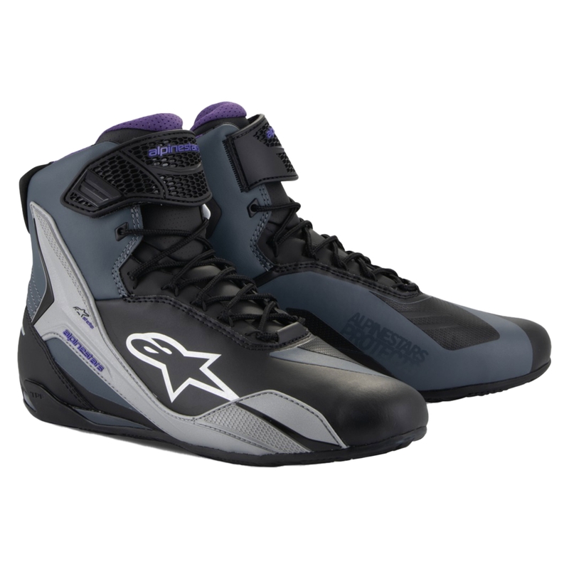 Дамски мото боти Alpinestars Stella Faster-4 черно-сиво-лилаво