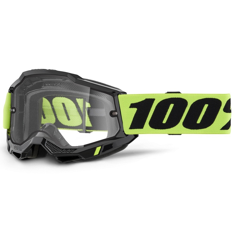 Очила за мотокрос 100% ACCURI 2 Enduro жълти с двоен прозрачен плексиглас