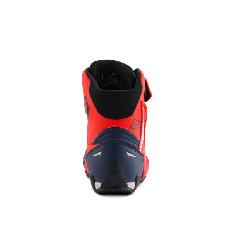 Alpinestars Faster-4 мотоциклетни ботуши колекция MM93 флуор червено-синьо-бели