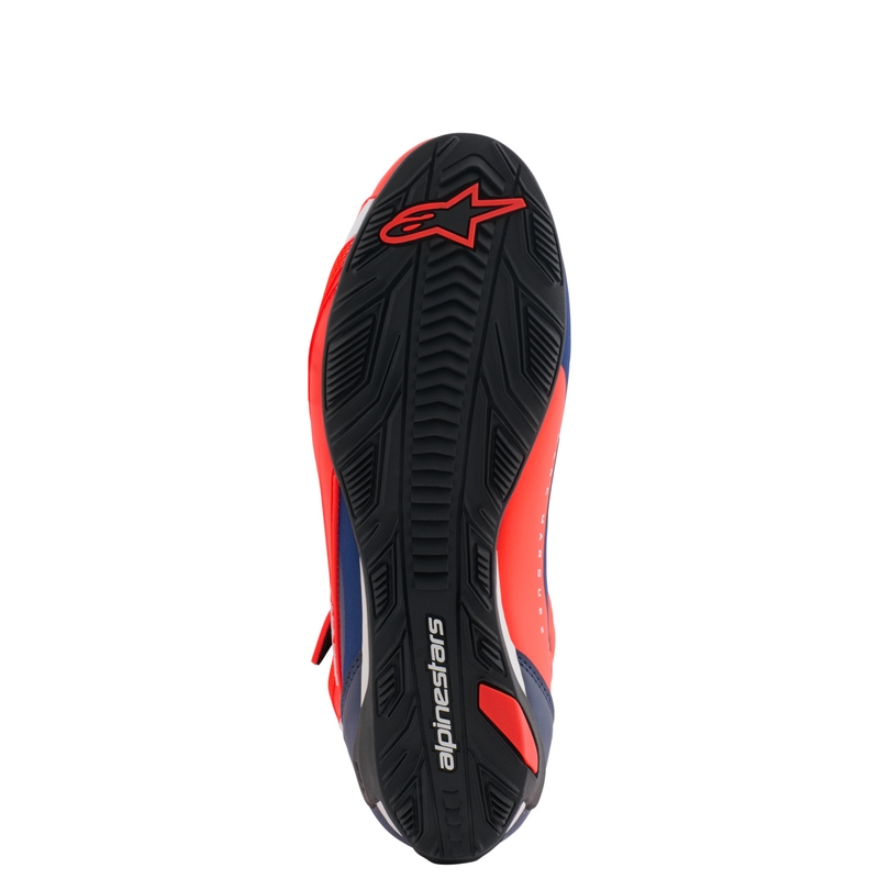 Alpinestars Faster-4 мотоциклетни ботуши колекция MM93 флуор червено-синьо-бели