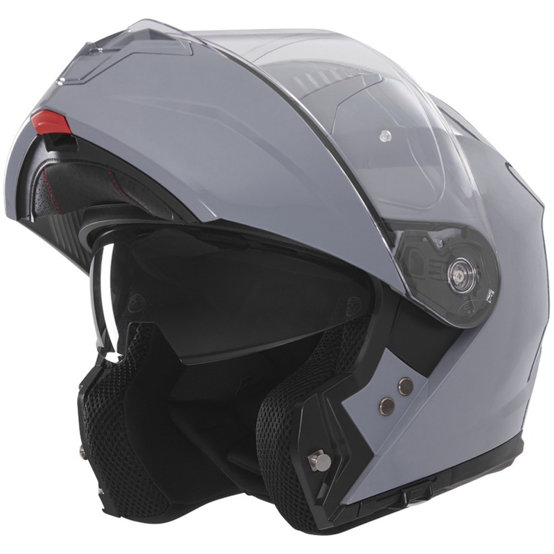 Повдигаща се каска за мотор NOX N968 сива