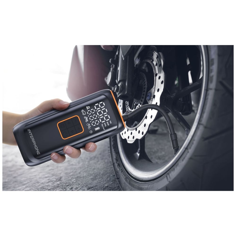 Интелигентен акумулаторен компресор Interphone черен