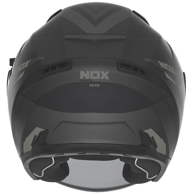 Отворена каска за мотор NOX N130 Myst матово черно-сребристо