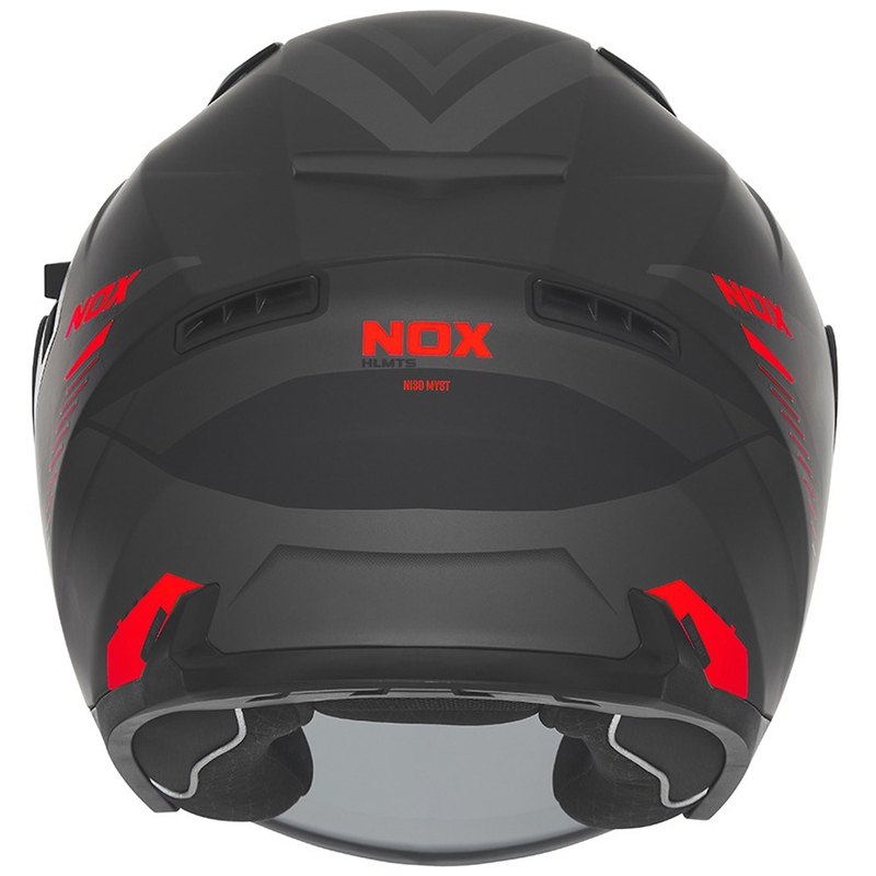 Отворена каска за мотор NOX N130 Myst матово черно-червена