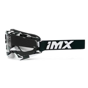 Очила за мотокрос iMX Mud бяло-черни с прозрачен плексиглас