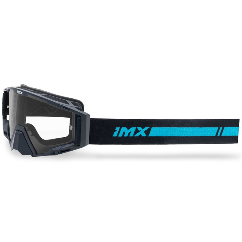 Очила за мотокрос iMX Sand черно-сини със син иридиев плексиглас