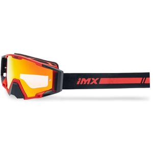 Очила за мотокрос iMX Sand черно-червени с червен иридиев плексиглас