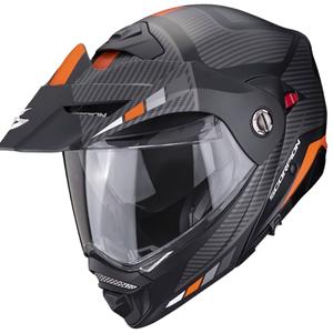 Мотоциклетна каска SCORPION ADX-2 CAMINO черно-сребърно-оранжева разпродажба