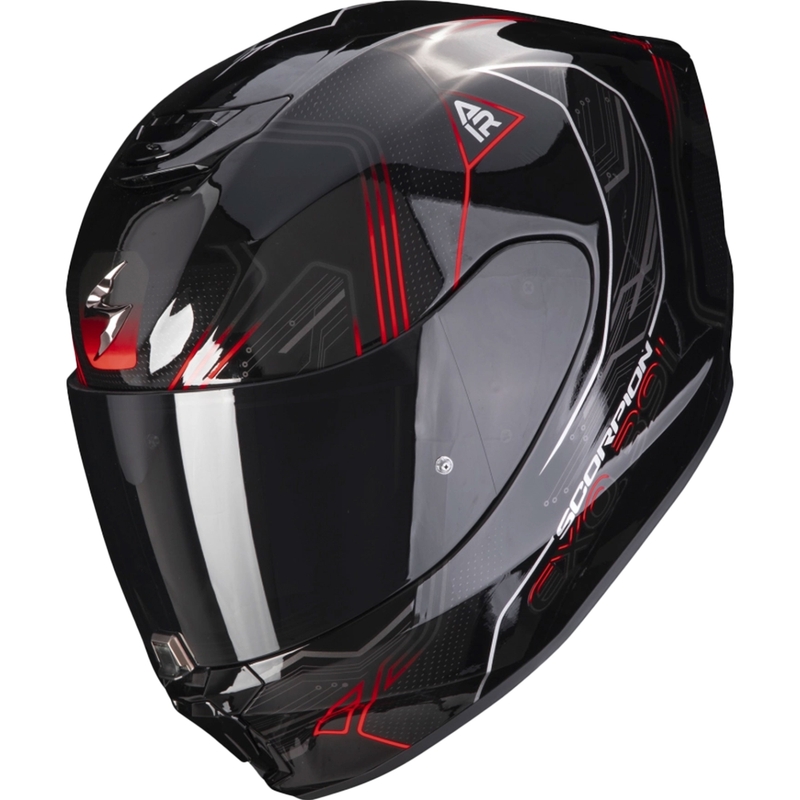Интегрална мотоциклетна каска Scorpion EXO-391 Spada black-neon red