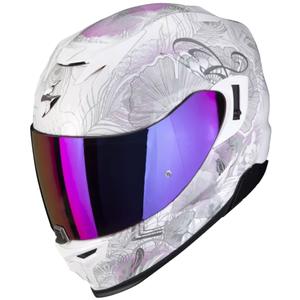 Интегрална мотоциклетна каска Scorpion EXO-520 EVO Air Melrose pearl white-pink