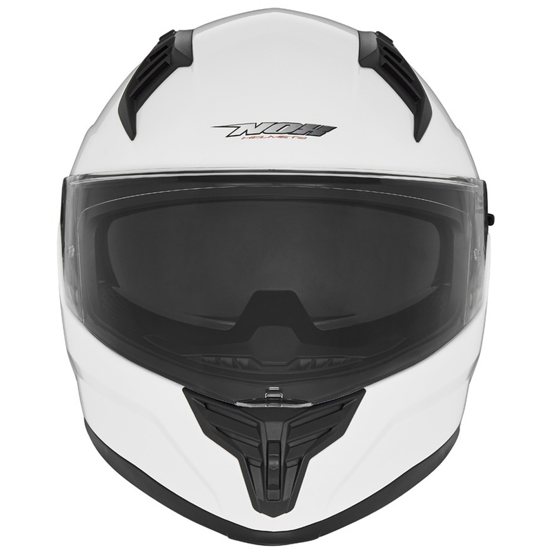 Цяла мото каска NOX N401 бяла