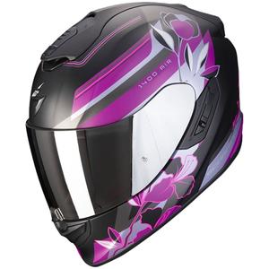 Интегрална мотоциклетна каска Scorpion EXO-1400 EVO Air Gaia черна и розова матова