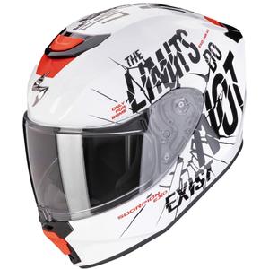 Детска мотоциклетна каска Scorpion EXO-JNR AIR BOUM бяло-черна