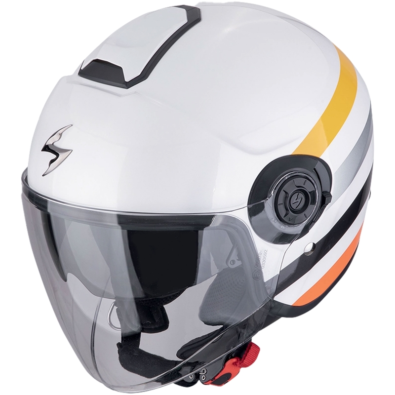 Отворена каска Scorpion EXO-CITY II BEE бяло-жълта разпродажба