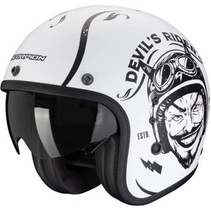 Отворена мотоциклетна каска Scorpion Belfast Evo ROMEO матово черно и бяло