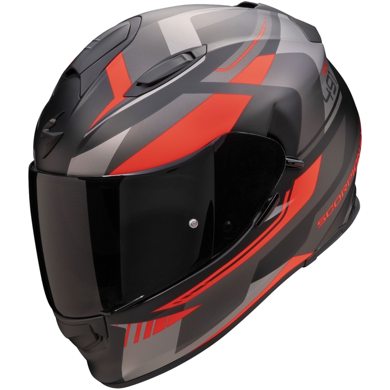 Scorpion EXO-491 Abilis full-face мотоциклетна каска черно-сиво-червено разпродажба
