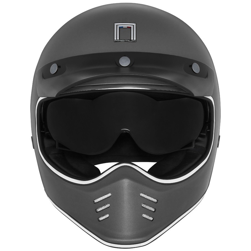 NOX PREMIUM SEVENTY II пълно лицева каска за мотоциклет, титан